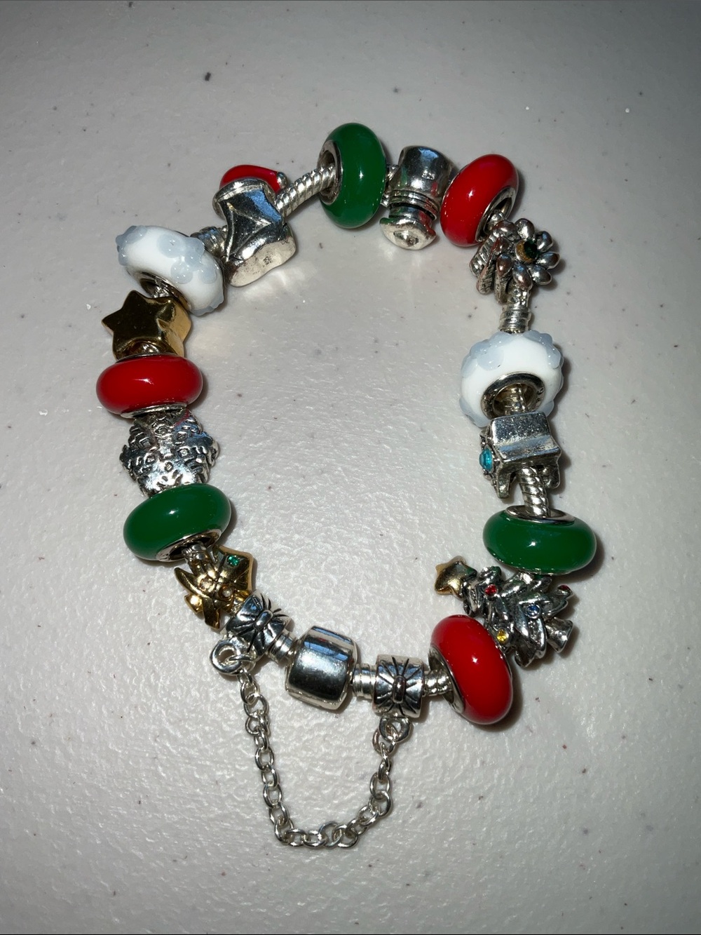 925 Sterling Silver European Style Christmas Charm Bracelet